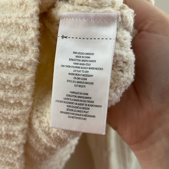 NWT $328 Joie Taelar Sweater Women’s Sz S Cream Open Knit Tassle Fringe Detail - Picture 4 of 6